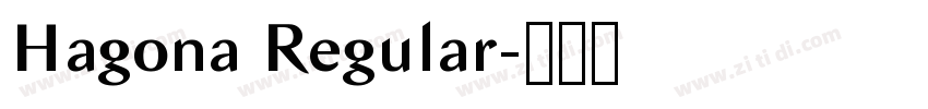 Hagona Regular字体转换
